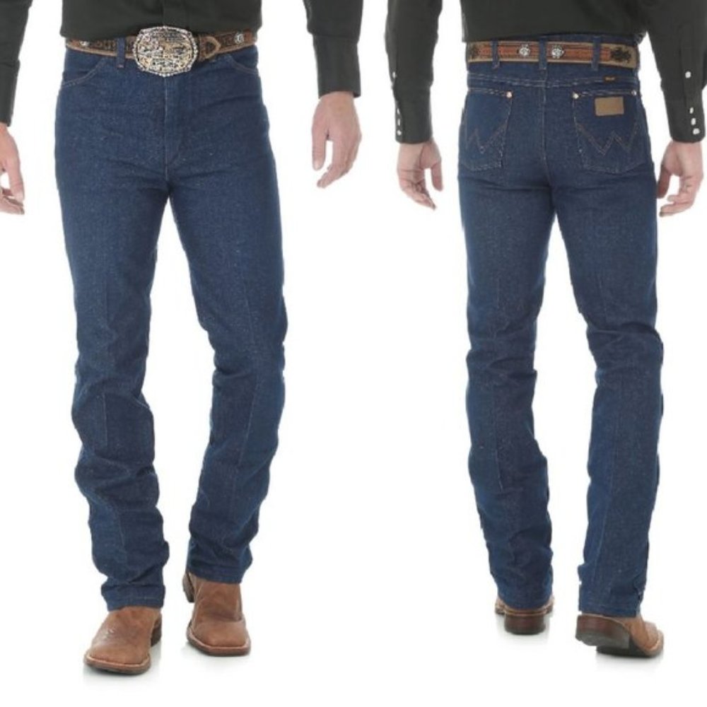 TWO LOT BUNDLE 36 X 32 WRANGLER COWBOY CUT DENIM BLUE JEAN REGULAR FIT WPL 6428